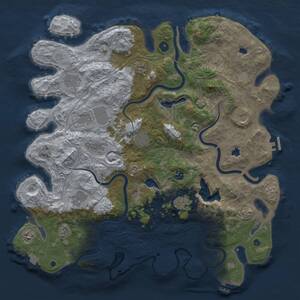 Thumbnail Rust Map: Procedural Map, Size: 4500, Seed: 1026711444, 17 Monuments