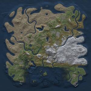 Thumbnail Rust Map: Procedural Map, Size: 5000, Seed: 156639559, 17 Monuments