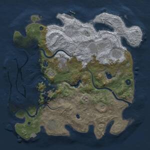 Thumbnail Rust Map: Procedural Map, Size: 4000, Seed: 785846909, 15 Monuments