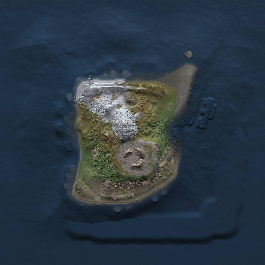Rust Map: Procedural Map, Size: 1500, Seed: 485281379, 3 Monuments