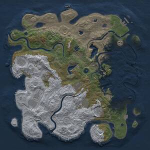 Thumbnail Rust Map: Procedural Map, Size: 4500, Seed: 523322296, 16 Monuments