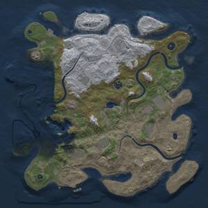 Thumbnail Rust Map: Procedural Map, Size: 4000, Seed: 1253042801, 15 Monuments