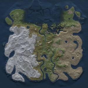 Thumbnail Rust Map: Procedural Map, Size: 4500, Seed: 983644405, 16 Monuments