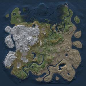 Thumbnail Rust Map: Procedural Map, Size: 4500, Seed: 1601636052, 17 Monuments