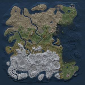Thumbnail Rust Map: Procedural Map, Size: 4500, Seed: 245691273, 16 Monuments