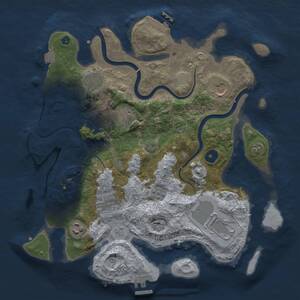 Thumbnail Rust Map: Procedural Map, Size: 3500, Seed: 1575511587, 13 Monuments