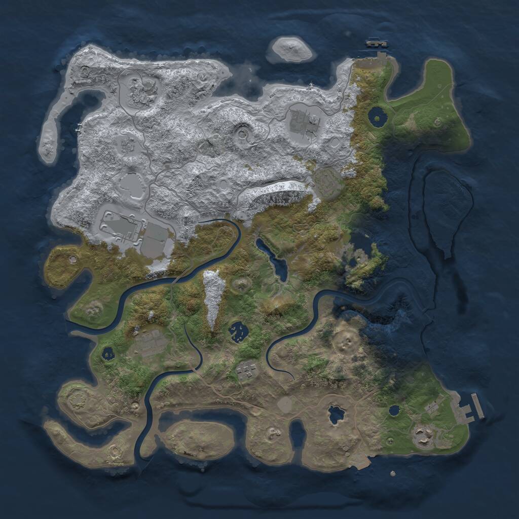 Rust Map: Procedural Map, Size: 4000, Seed: 807570220, 15 Monuments