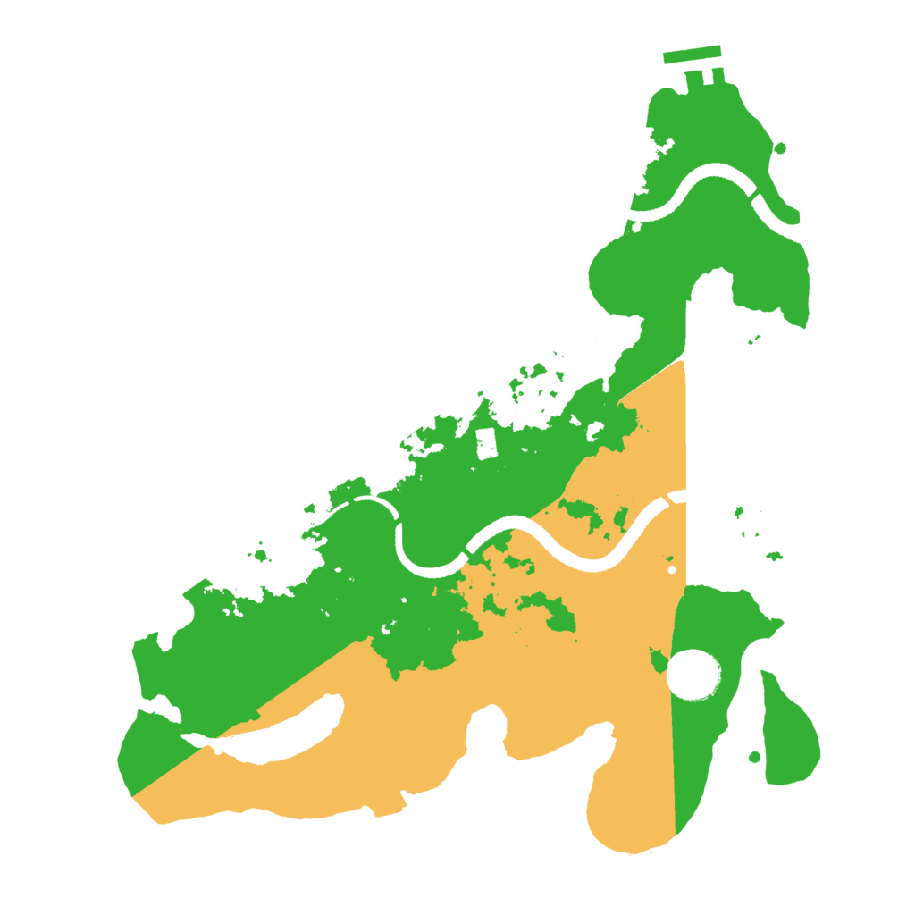 Biome Rust Map: Procedural Map, Size: 3200, Seed: 39122