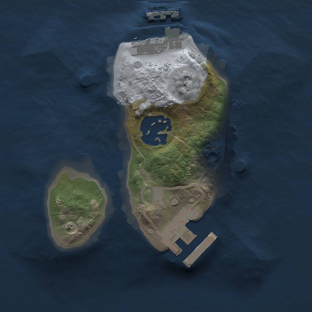Rust Map: Procedural Map, Size: 1500, Seed: 1921872404, 4 Monuments