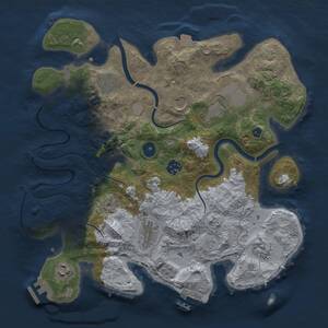 Thumbnail Rust Map: Procedural Map, Size: 3500, Seed: 6623412, 15 Monuments