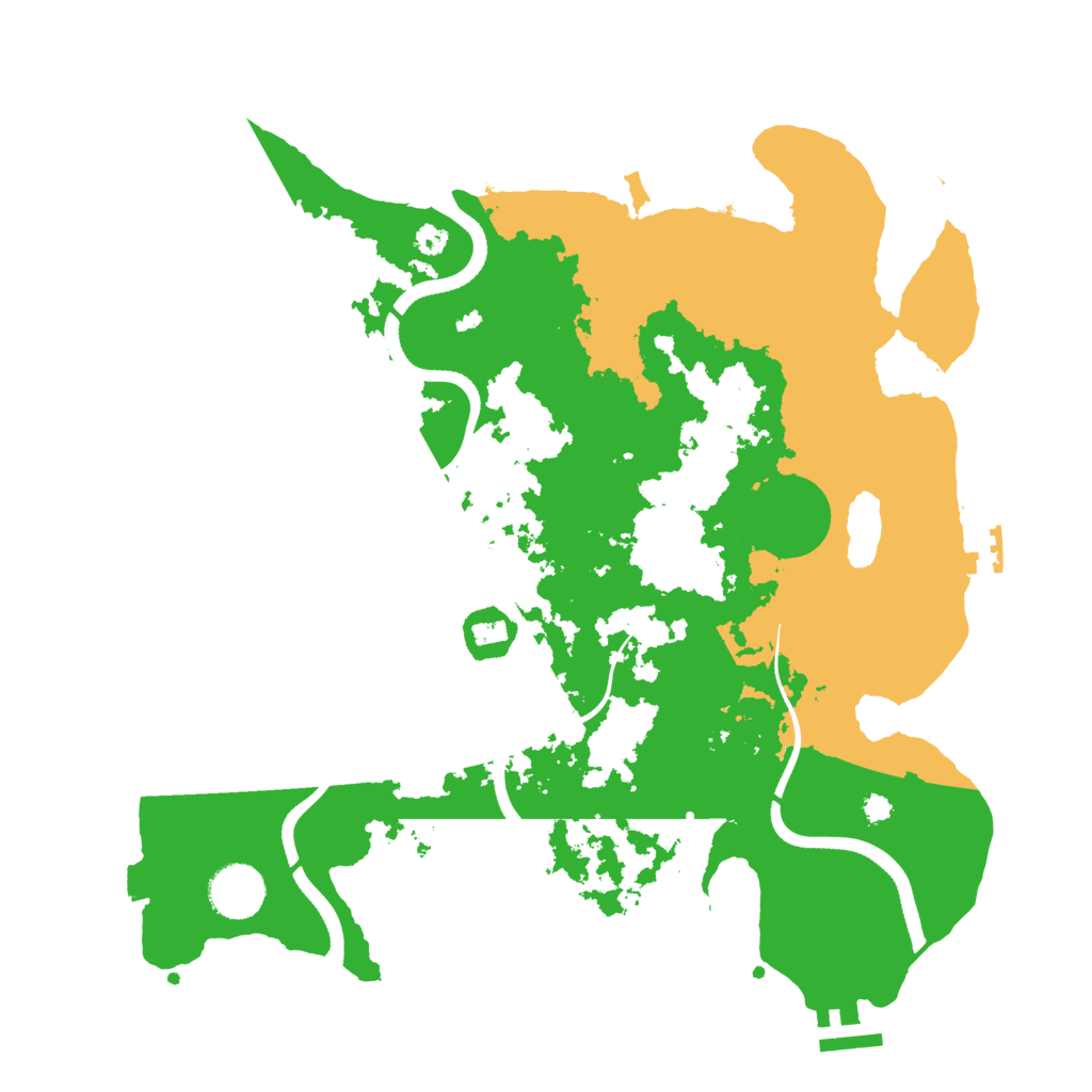 Biome Rust Map: Procedural Map, Size: 3500, Seed: 36599