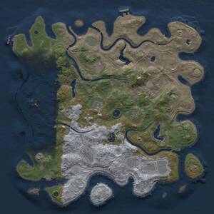 Thumbnail Rust Map: Procedural Map, Size: 4500, Seed: 299700848, 17 Monuments