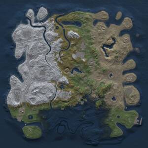 Thumbnail Rust Map: Procedural Map, Size: 4500, Seed: 233292077, 17 Monuments