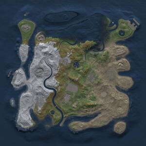 Thumbnail Rust Map: Procedural Map, Size: 3500, Seed: 722680222, 14 Monuments