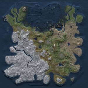 Thumbnail Rust Map: Procedural Map, Size: 4500, Seed: 974141139, 16 Monuments