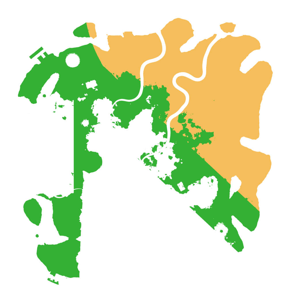 Biome Rust Map: Procedural Map, Size: 3700, Seed: 1266081252