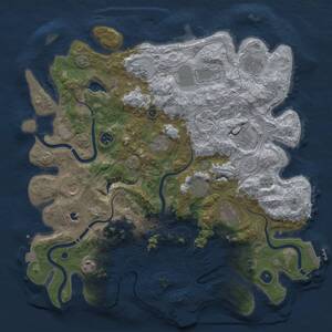 Thumbnail Rust Map: Procedural Map, Size: 4250, Seed: 1958297472, 17 Monuments