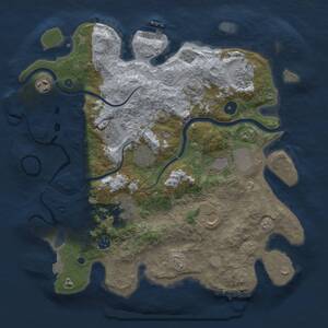 Thumbnail Rust Map: Procedural Map, Size: 3800, Seed: 1793248435, 15 Monuments