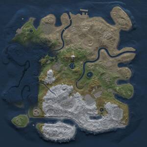 Thumbnail Rust Map: Procedural Map, Size: 3750, Seed: 247644612, 16 Monuments