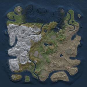 Thumbnail Rust Map: Procedural Map, Size: 4000, Seed: 1028569473, 17 Monuments