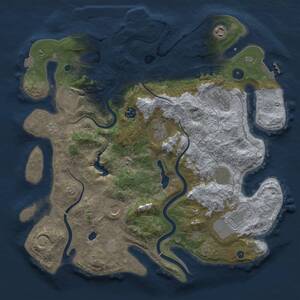 Thumbnail Rust Map: Procedural Map, Size: 4000, Seed: 724824982, 15 Monuments