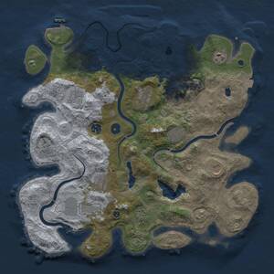 Thumbnail Rust Map: Procedural Map, Size: 4000, Seed: 357300777, 17 Monuments