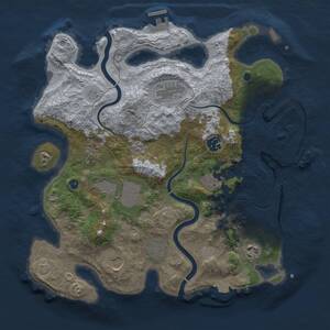 Thumbnail Rust Map: Procedural Map, Size: 3500, Seed: 1581976070, 15 Monuments