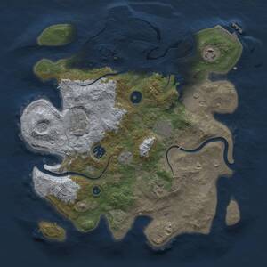 Thumbnail Rust Map: Procedural Map, Size: 3250, Seed: 464761167, 13 Monuments