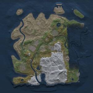 Thumbnail Rust Map: Procedural Map, Size: 3500, Seed: 1402264408, 15 Monuments