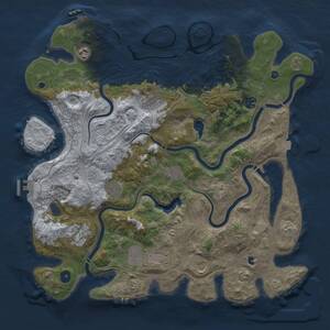 Thumbnail Rust Map: Procedural Map, Size: 4250, Seed: 1909320, 15 Monuments