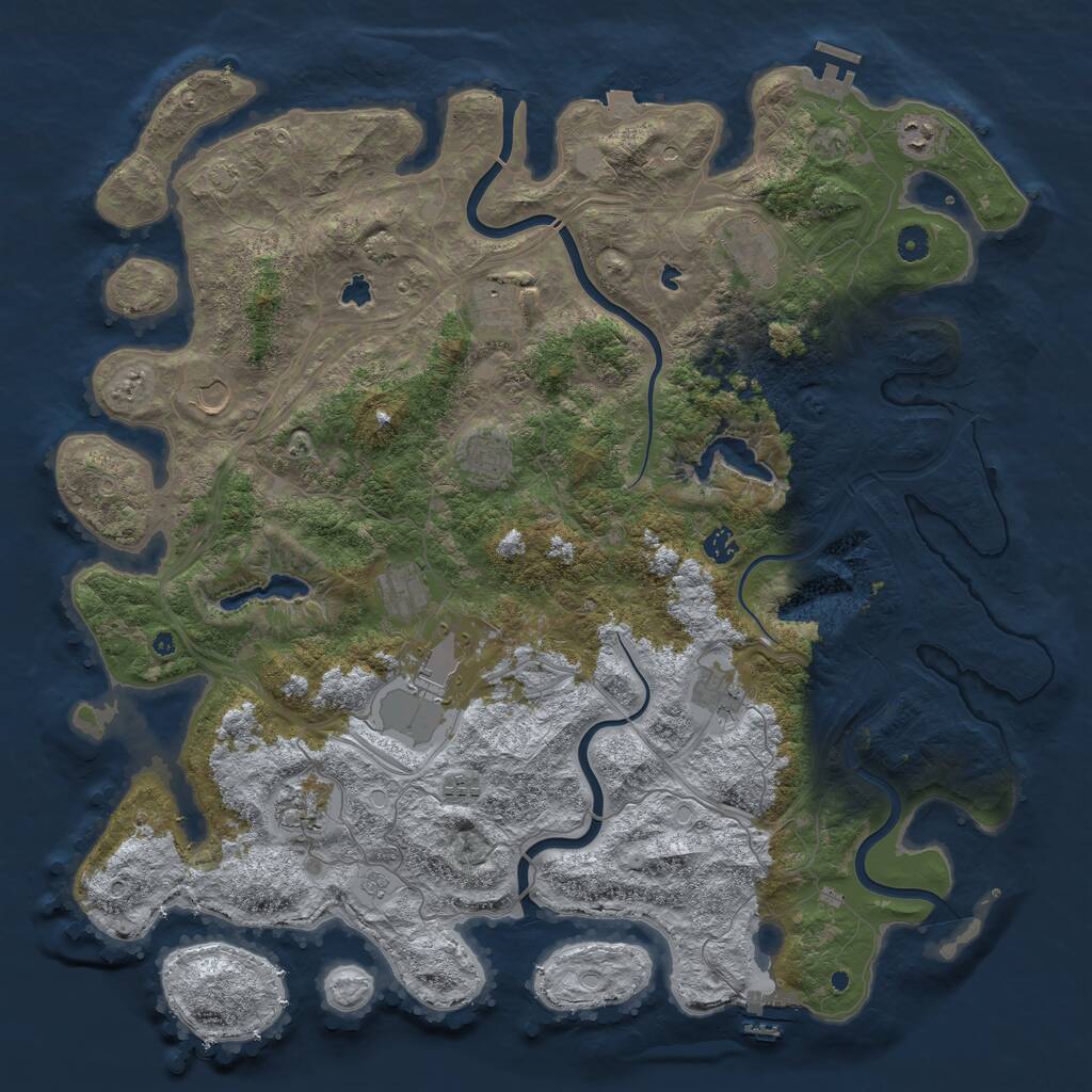 Rust Map: Procedural Map, Size: 4750, Seed: 1432358531, 17 Monuments