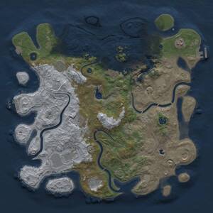 Thumbnail Rust Map: Procedural Map, Size: 4250, Seed: 235781474, 17 Monuments