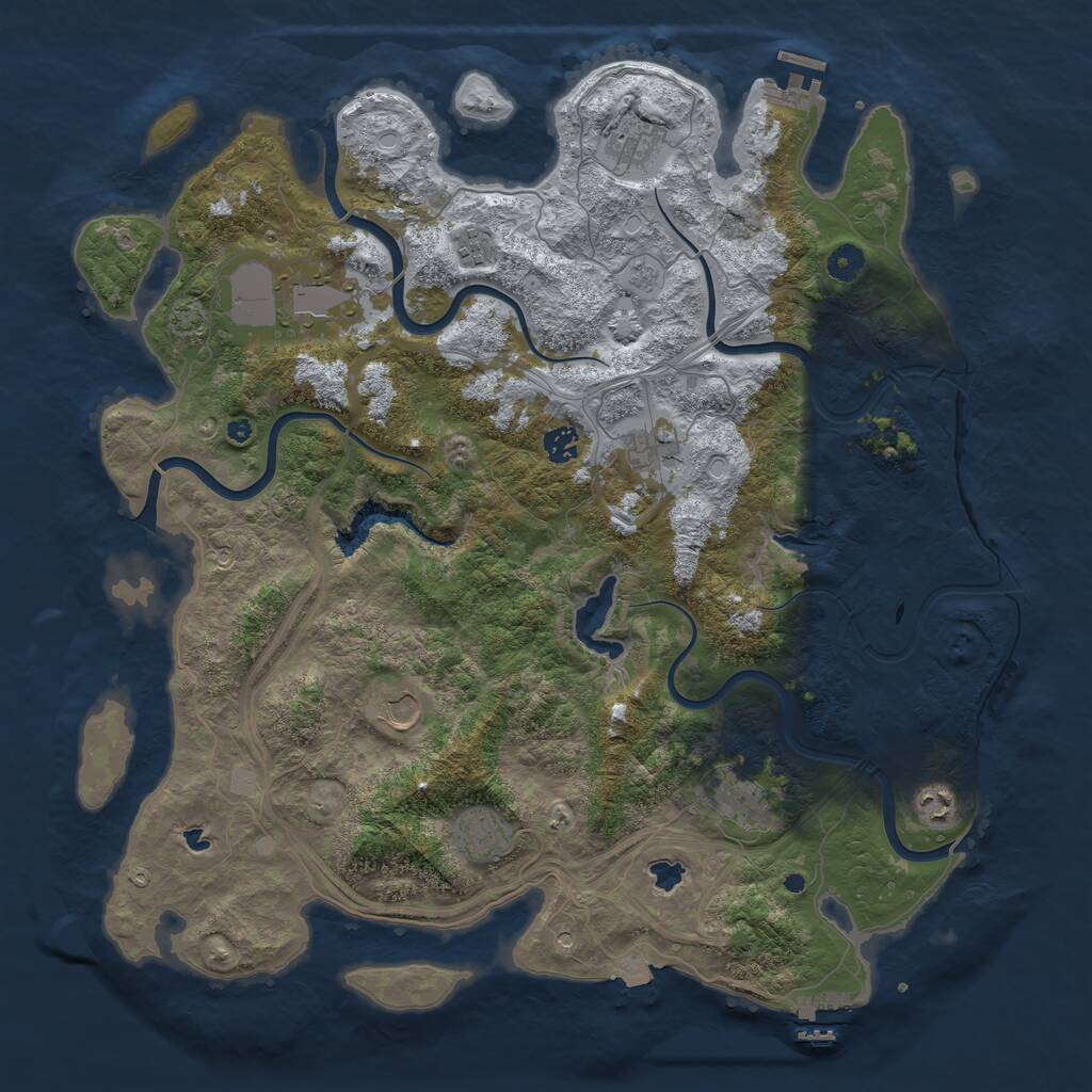 Rust Map: Procedural Map, Size: 4500, Seed: 20260508, 15 Monuments