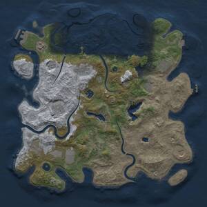 Thumbnail Rust Map: Procedural Map, Size: 4000, Seed: 1891045807, 17 Monuments