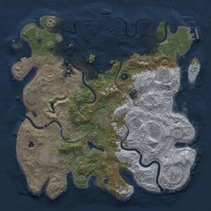 Thumbnail Rust Map: Procedural Map, Size: 4250, Seed: 1968173528, 17 Monuments