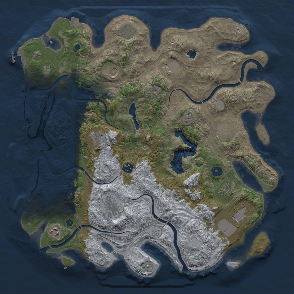 Rust Map: Procedural Map, Size: 4250, Seed: 1772676530, 17 Monuments