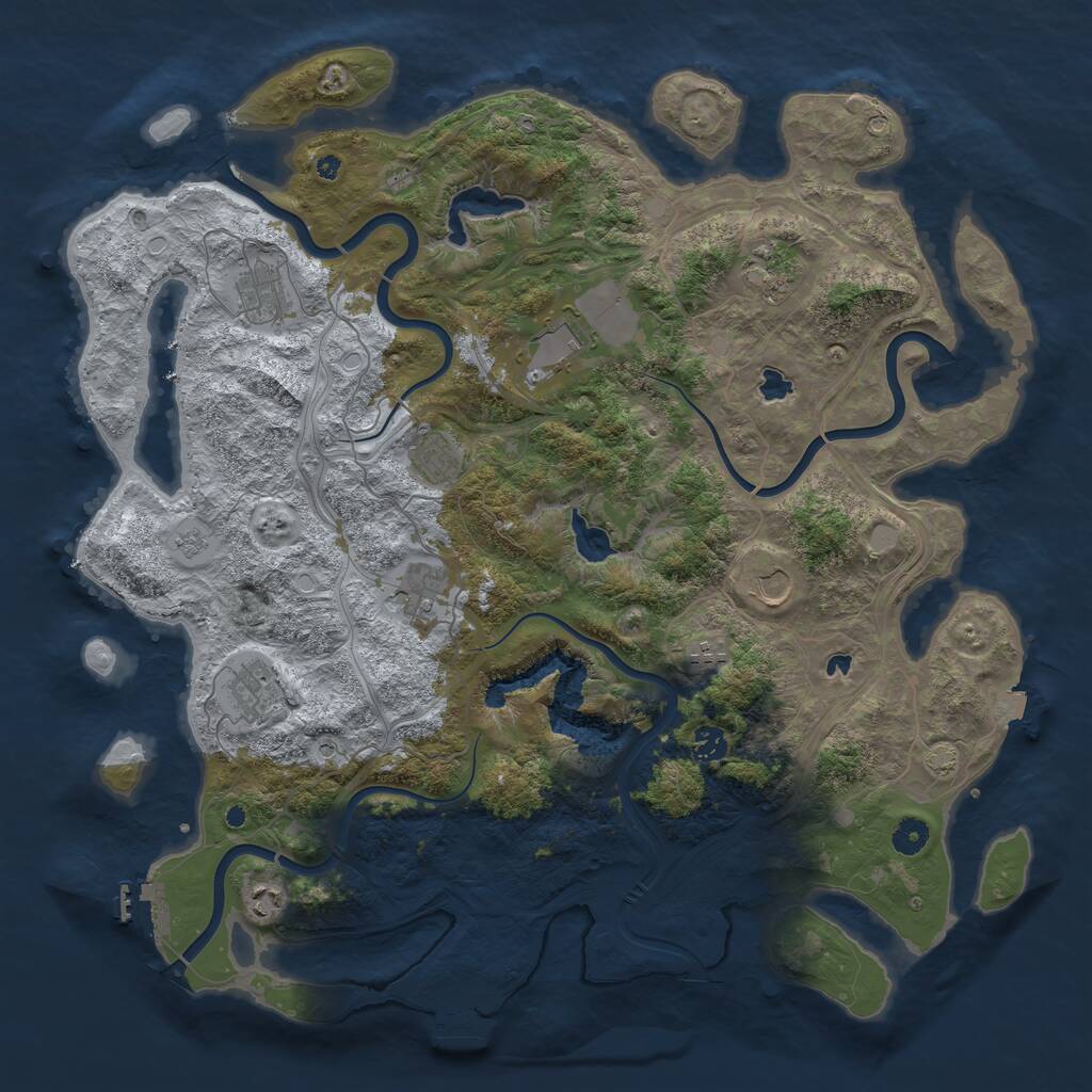 Rust Map: Procedural Map, Size: 4500, Seed: 260508, 16 Monuments