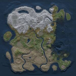Thumbnail Rust Map: Procedural Map, Size: 4000, Seed: 1754826556, 17 Monuments