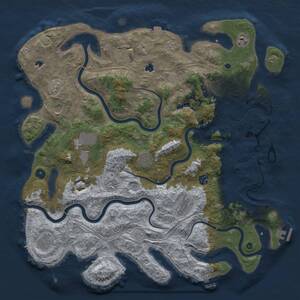 Thumbnail Rust Map: Procedural Map, Size: 4500, Seed: 687452412, 16 Monuments