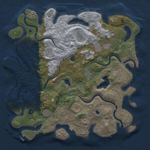 Thumbnail Rust Map: Procedural Map, Size: 4250, Seed: 539125277, 17 Monuments