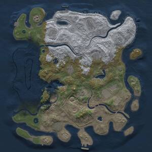 Thumbnail Rust Map: Procedural Map, Size: 4250, Seed: 1761228774, 17 Monuments