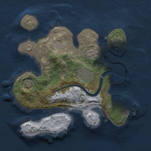 Thumbnail Rust Map: Procedural Map, Size: 2200, Seed: 1979503527, 5 Monuments