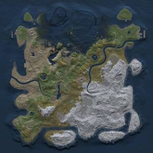Thumbnail Rust Map: Procedural Map, Size: 4000, Seed: 1421122231, 14 Monuments
