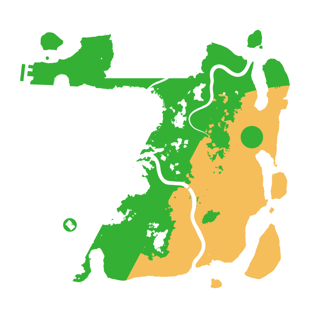 Biome Rust Map: Procedural Map, Size: 3700, Seed: 1058722164