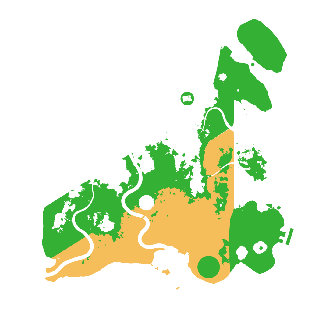 Biome Rust Map: Procedural Map, Size: 3700, Seed: 887621677