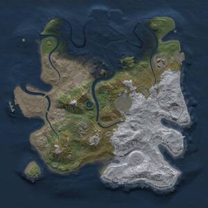 Thumbnail Rust Map: Procedural Map, Size: 3000, Seed: 93996, 10 Monuments