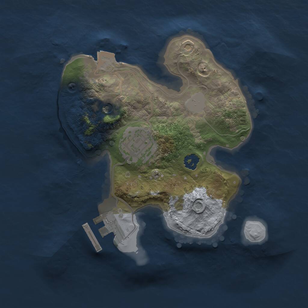 Rust Map: Procedural Map, Size: 2000, Seed: 1859064352, 4 Monuments