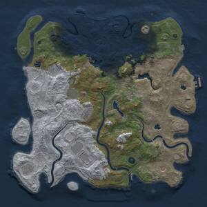 Thumbnail Rust Map: Procedural Map, Size: 4500, Seed: 1807121918, 16 Monuments