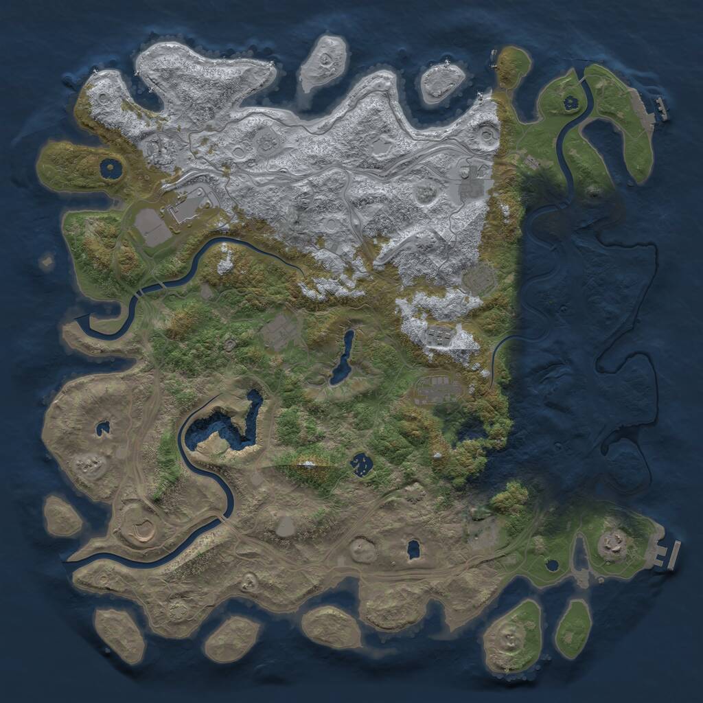 Rust Map: Procedural Map, Size: 4800, Seed: 1778676052, 17 Monuments