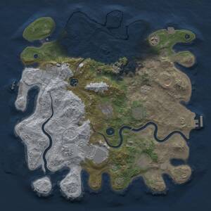 Thumbnail Rust Map: Procedural Map, Size: 3900, Seed: 936860184, 16 Monuments